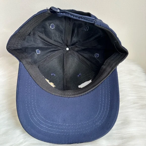 NEW Navy Blue and Gold Notre Dame and Teeling Whisky Embroidered Logo Cap - Picture 10 of 16